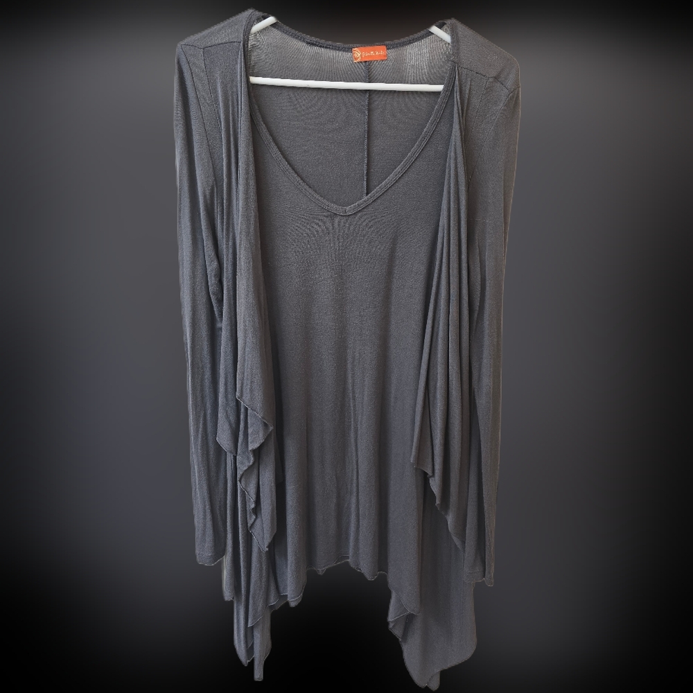 Gabriella Rocha Charcoal Tunic Top